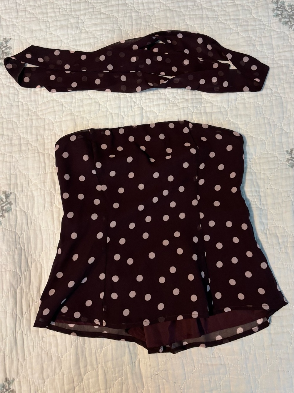 Princess Polly Polka Dot Strapless top